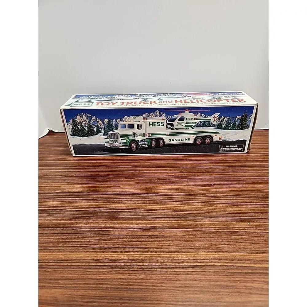 1995 HESS Toy Truck and‎ Helicopter Lights and Sound NEW in box